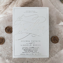 Romantisk silver Foil Calligraphy | RAM BRÖLLOP