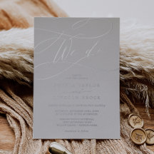 Romantisk silver Foil Grått | Vår blomma i Bröllop
