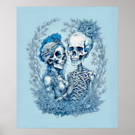 Romantisk Skeleton par Poster