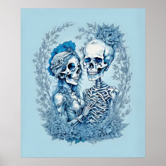 Romantisk Skeleton par Poster (Framsidan)