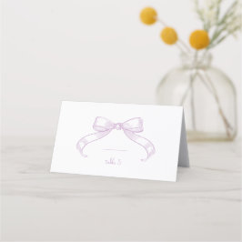 Romantisk sketched Bow | Lilac-handskriftskort Placeringskort