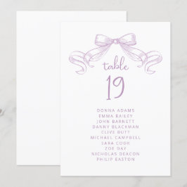 Romantisk sketched Bow | Lilac-platskort