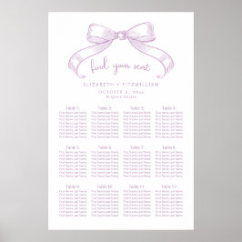 Romantisk sketched Bow | Poster av Lilac-sätesdiag