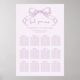 Romantisk sketched Bow | Poster av Lilac-sätesdiag
