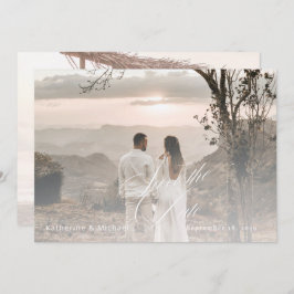 Romantisk skriptkalligrafi Lägg till bild Bröllop  Spara Datumet