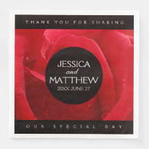 Romantisk Snyggt Röd ros Blommigt Bröllop