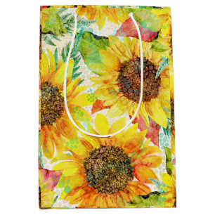 Romantisk solblomma Medium Gift Bag