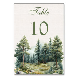 Romantisk sommarskog Bröllop Bordsnummer