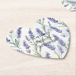 Romantisk Söt Lavender Flowers Möhippa Underlägg Papper