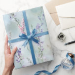 Romantisk Söt Lila Blommigt Bröllop Presentpapper<br><div class="desc">Romantisk Söt Lila Blommigt Bröllop Möhippa</div>