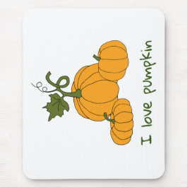 Romantisk Söt orange pumpa skörd Musmatta