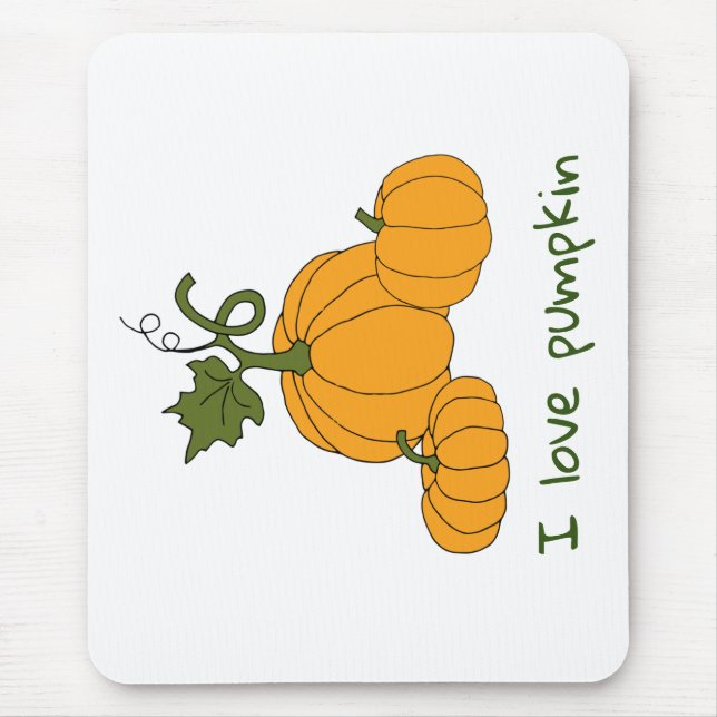 Romantisk Söt orange pumpa skörd      Musmatta (Framsidan)