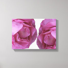Romantisk söt rosa ros enkel modern blommigt canvastryck