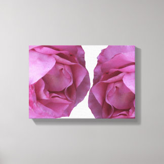 Romantisk söt rosa ros enkel modern blommigt canvastryck