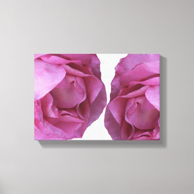 Romantisk söt rosa ros enkel modern blommigt canvastryck (Framsida)