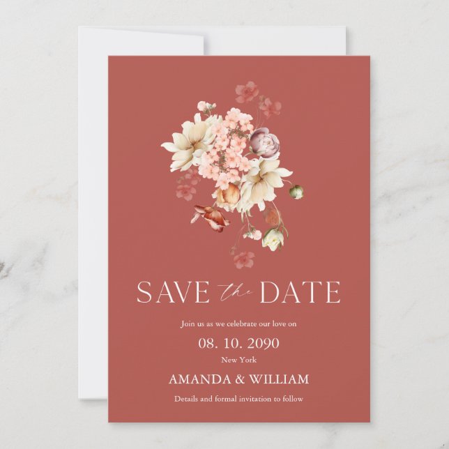 Romantisk Spara datum-kort Spara Datumet (Framsida)