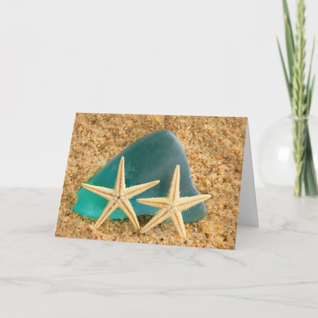 Romantisk Starfish-årsdag Kort (Framsida)