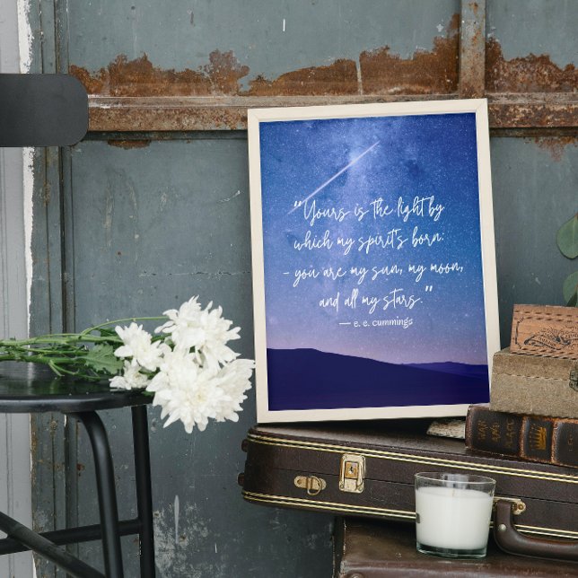 Romantisk Stars Cummings-citat Poster (Skapare uppladdad)