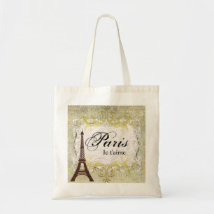 Romantisk stil för vintage för Paris Je t'aime~ Tygkasse