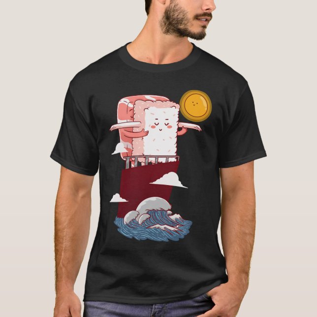 Romantisk Sushi T Shirt (Framsida)