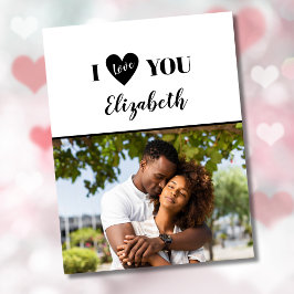 Romantisk svart 5 foto I Kärlek You Valentine Day Kort