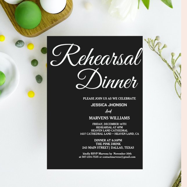 Romantisk svart kalligrafisk repetitionsmiddag inb (Skapare uppladdad)