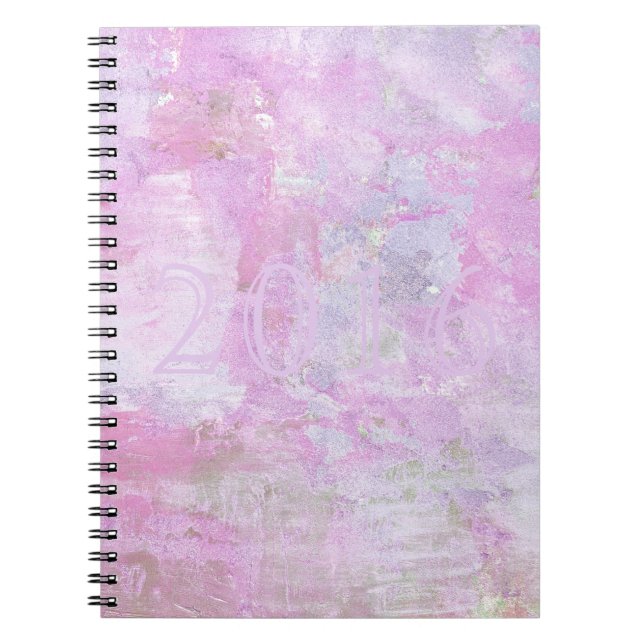 Romantisk Sweet Gott nytt år 2016 Soft Rosa Anteckningsbok Med Spiral (Framsidan)