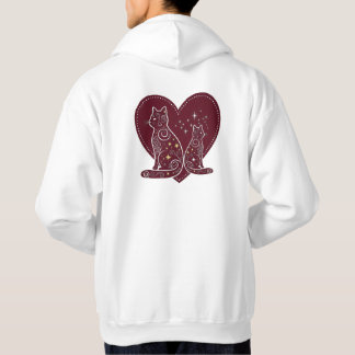 Romantisk takhjärtdesign hoodie