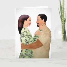 Romantisk/tankande av ditt skydd (blank inuti) kort