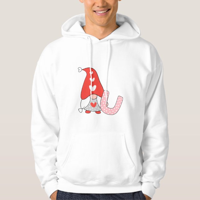 Romantisk tomte med lyckosko hoodie (Framsida)