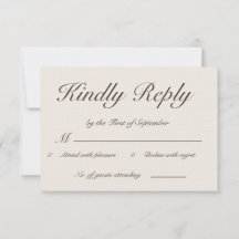 Romantisk toskansk kalligrafi RSVP-kort