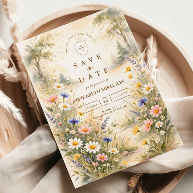 Romantisk Trädgård Blommar Quinceañera Spara Datumet (Skapare uppladdad)