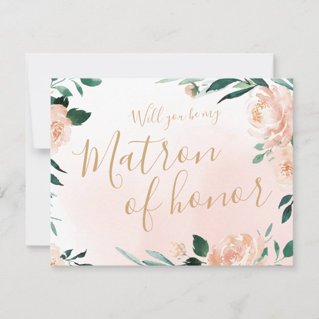 Romantisk trädgård Kommer du att bli min hedersbet Inbjudningar (Framsida)