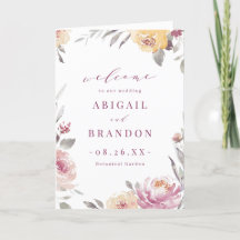 Romantisk trädgårdsmauve blommigt bröllop