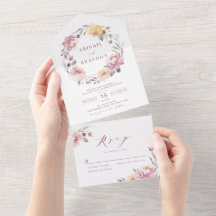 Romantisk trädgårdsmauve-blommigten bröllop