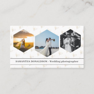 Romantisk trebilder bröllopsfotografering visitkort