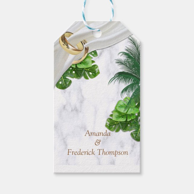 Romantisk Tropisk Presentetikett (Framsidan)