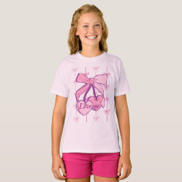 Romantisk två-hjärter T-shirt för flickor