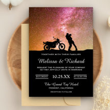 Romantisk Twilight Galaxy Couple Wedding bjudande