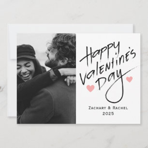 Romantisk typografi med Valentines day 1-foto Julkort
