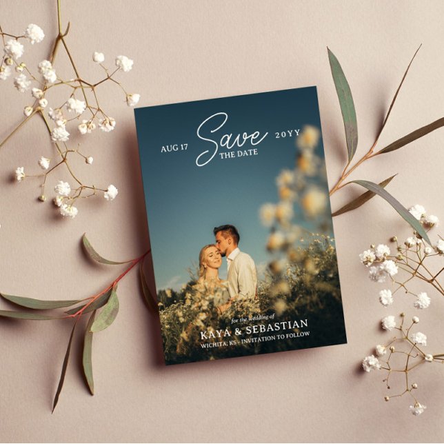 Romantisk typografi - Spara datum Datumet (Skapare uppladdad)