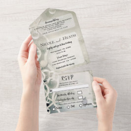 Romantisk under havet Bläckgrå vit bröllops-