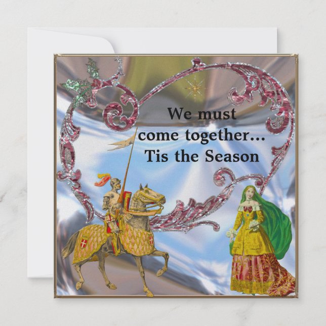 Romantisk unik vacker jul Inbjudan (Framsida)