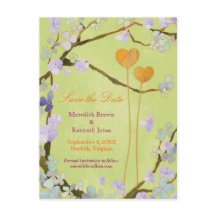 Romantisk utomhus Bröllop spara datum