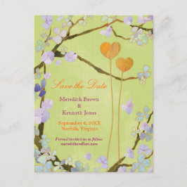 Romantisk utomhus Bröllop spara datum Meddelande Vykort