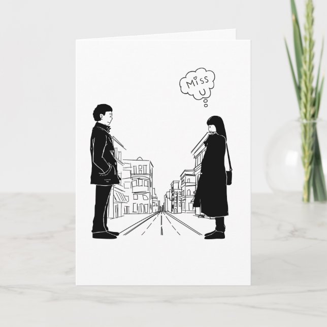 Romantisk Vacker Kärlekshistoria Favoritcitat Häls Kort (Framsida)