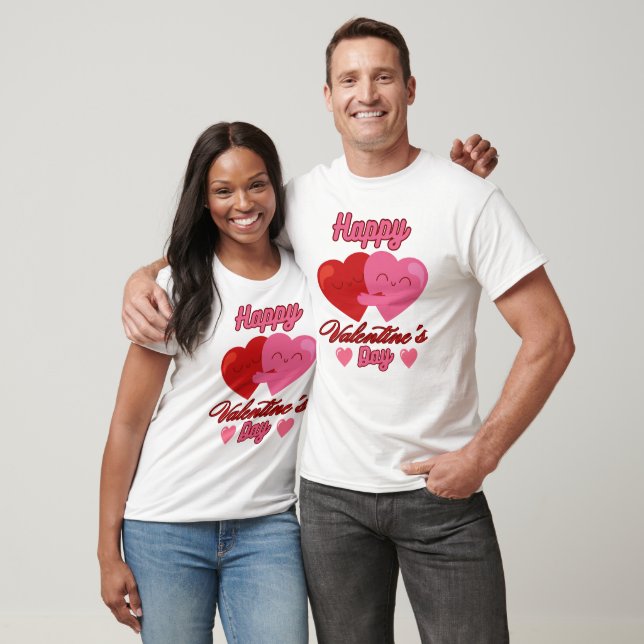 Romantisk Valentindag T-Shirt-design T Shirt (Unisex)
