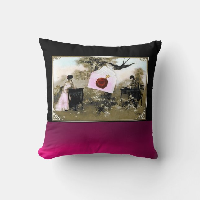 ROMANTISK VALENTINE BREV, RED VAX SEAL KUDDE (Framsida)