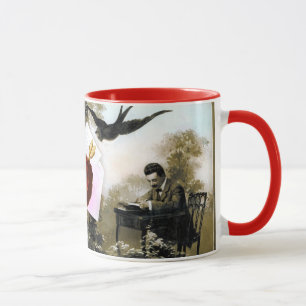 ROMANTISK VALENTINE BREV, RED VAX SEAL MUGG