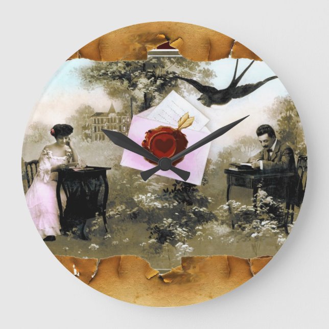 ROMANTISK VALENTINE BREV, RED VAX SEAL STOR KLOCKA (Framsida)